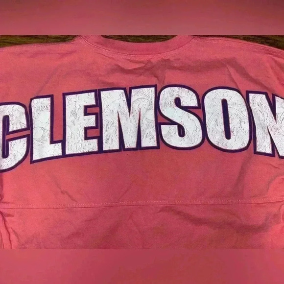 Oversized Clemson Shirt Size Small Pink - Picture 5 of 10